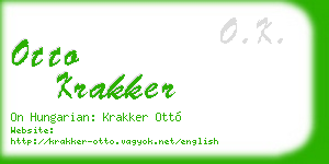 otto krakker business card